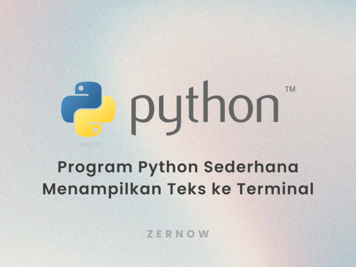 program python penampil teks sederhana